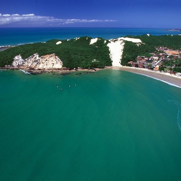 Luftbildaufnahme von Natal, Ponta Negra, Brasilien