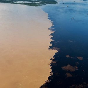 Meeting of the waters Manaus Brasilien