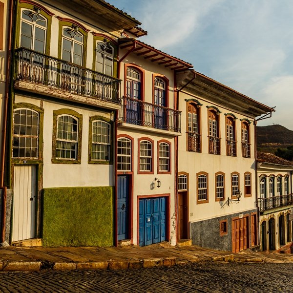 Steile Straße Ouro Preto Brasilien