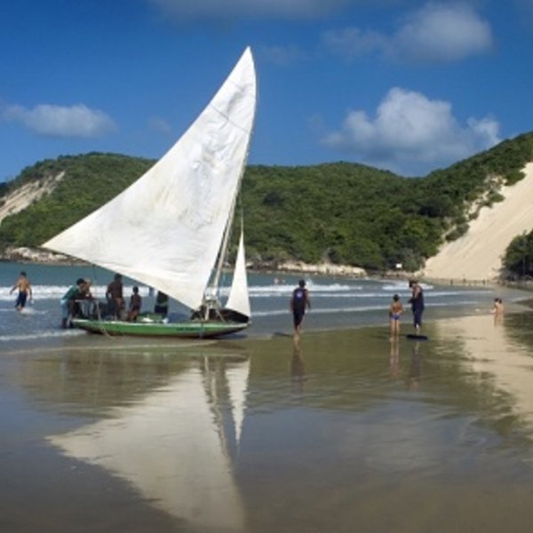 Segelboot Strand Ponta Negra Natal Brasilien