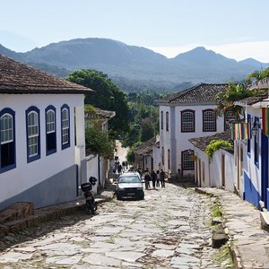 Straße in Tiradentes Brasilien