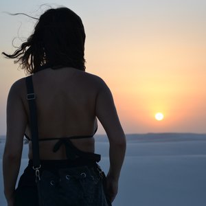 Magischer Sonnenuntergang Lencois Maranhenses Brasilien