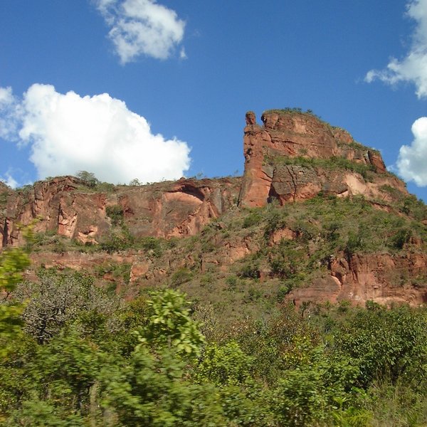 Felsen Chapada dos Guimaraes, Brasilien