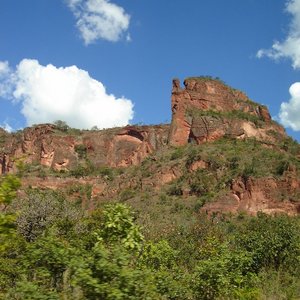 Felsen Chapada dos Guimaraes, Brasilien